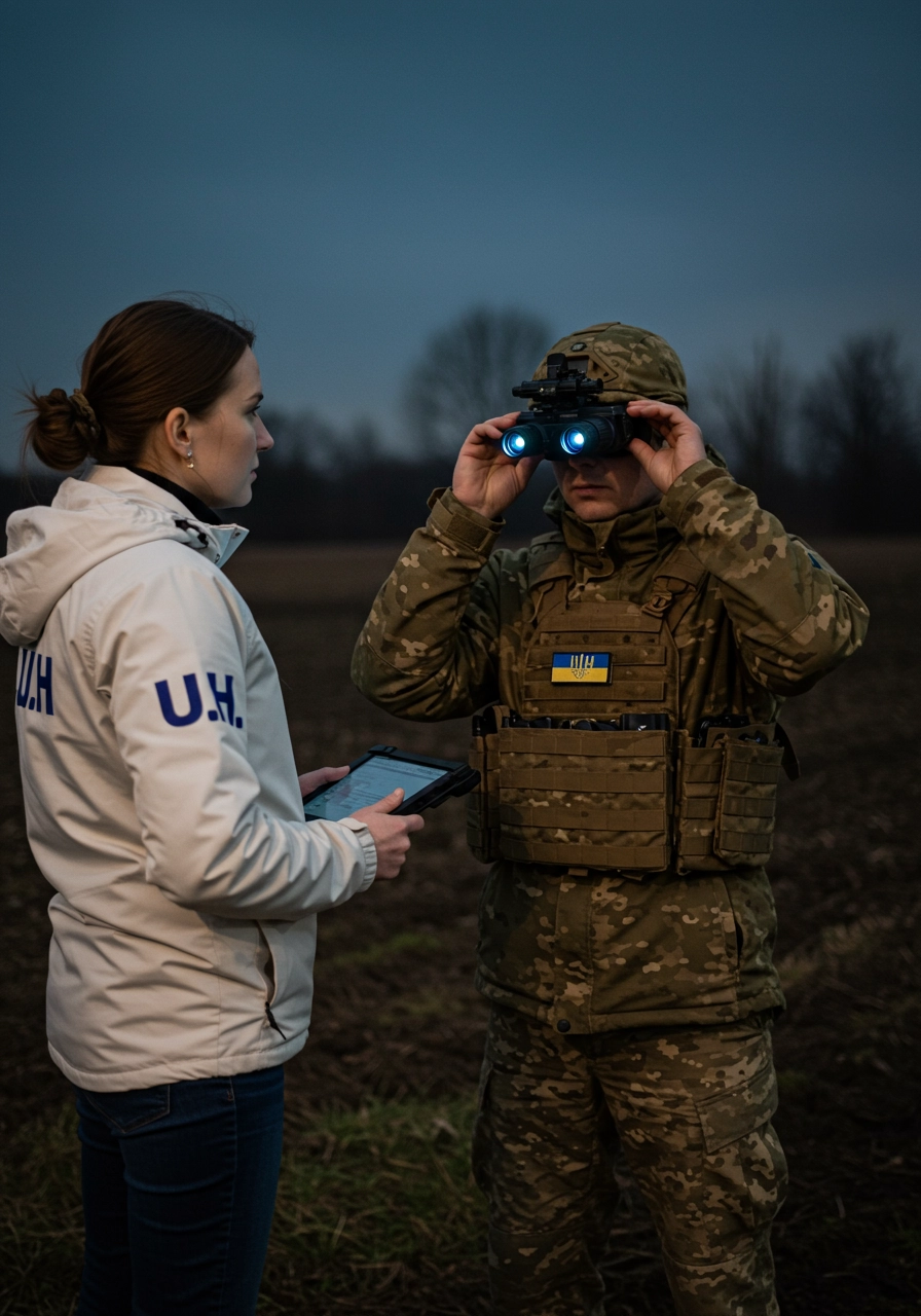 Soldier with donated thermal optics